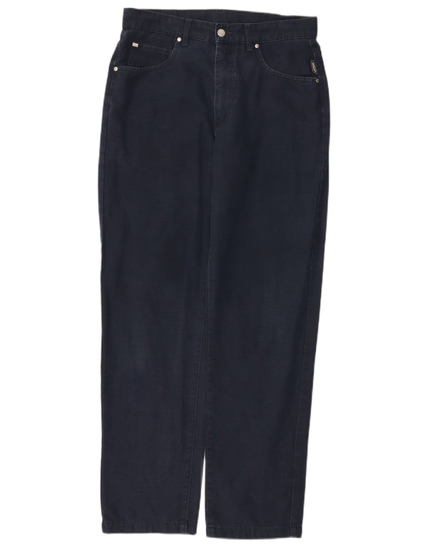 Lacoste Calça masculina reta casual tamanho 42 médio W32 L32 azul marinho