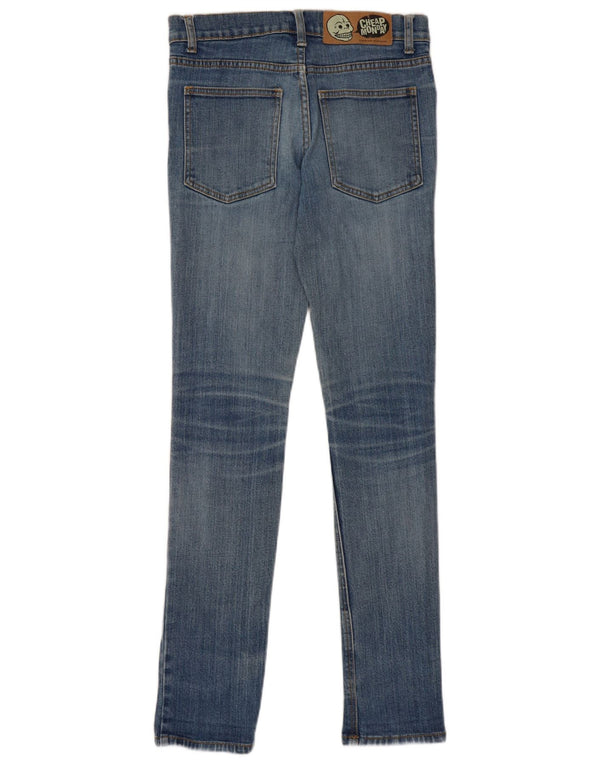 CHEAP MONDAY Mens Skinny Jeans W27 L32 Algodão Azul