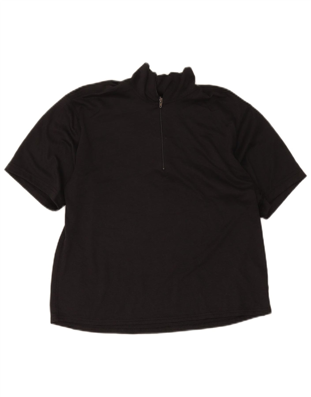 Camiseta feminina Patagonia com zíper e gola alta UK 14 poliéster preto médio