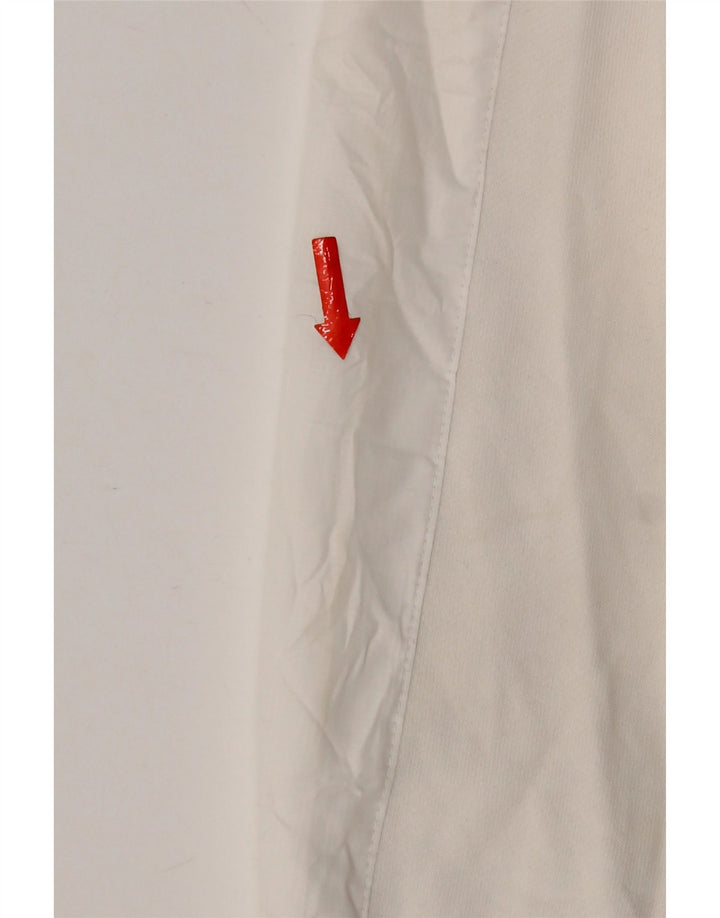 Zara Suéter masculino com capuz e zíper grande algodão branco