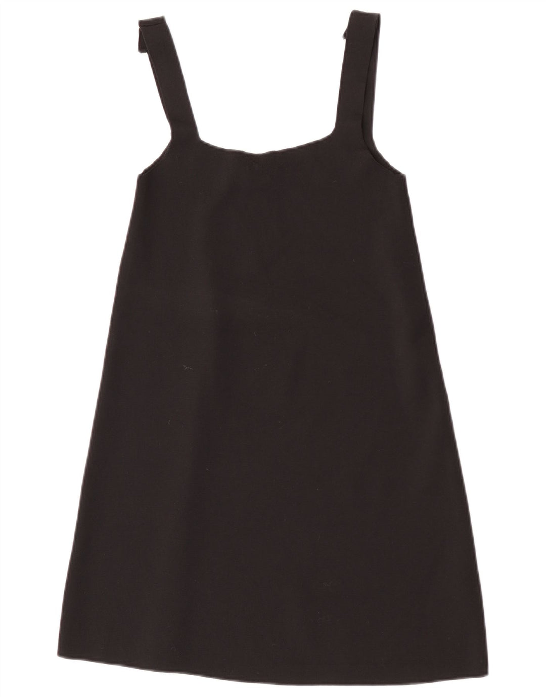 Vestido avental feminino Zara UK 12 poliéster preto médio