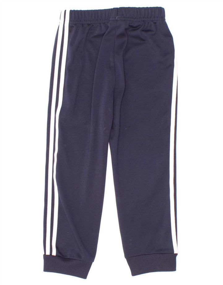 Adidas meninos calças de treino joggers 2-3 anos azul marinho poliéster