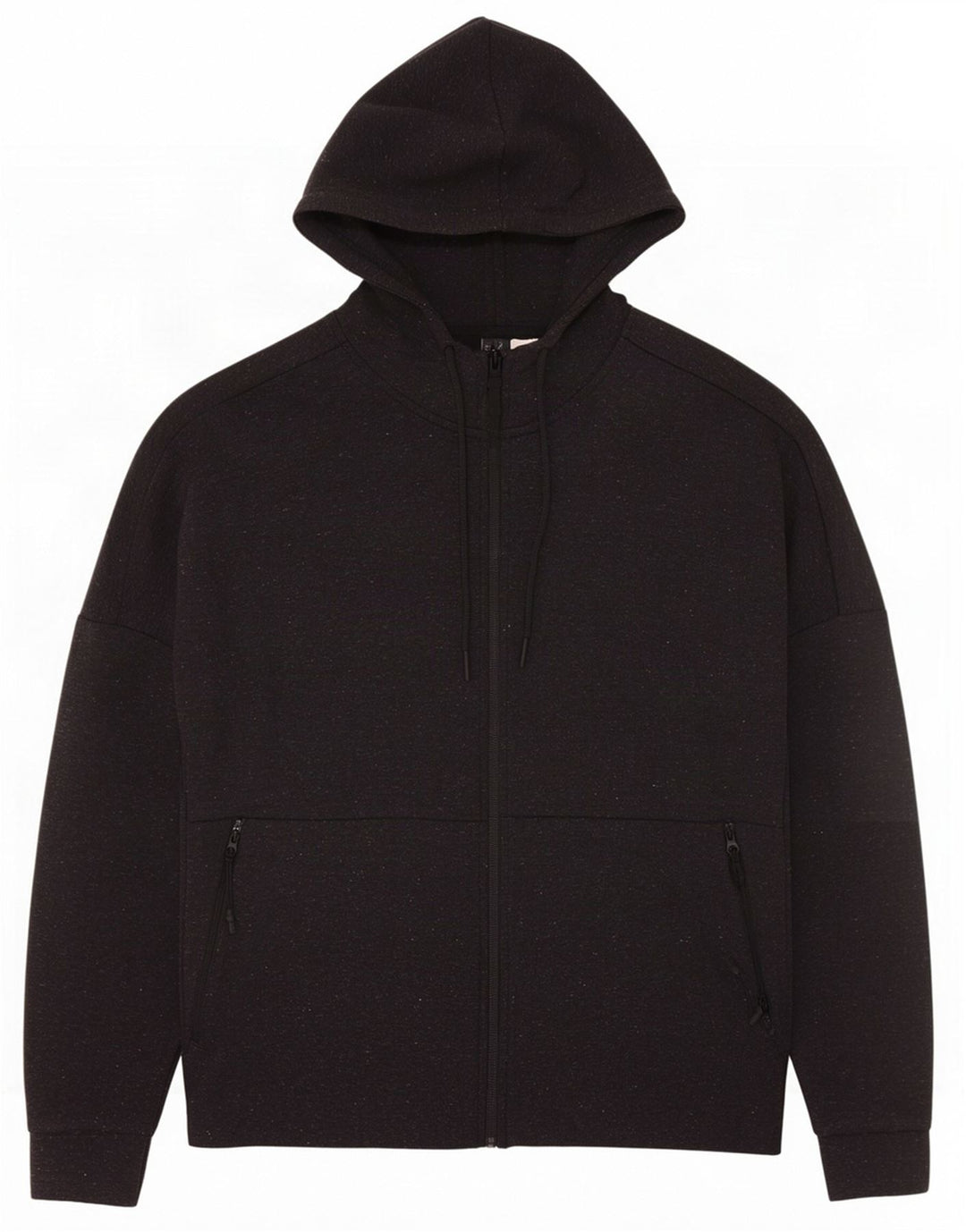 Adidas masculino zip moletom com capuz cinza médio manchado