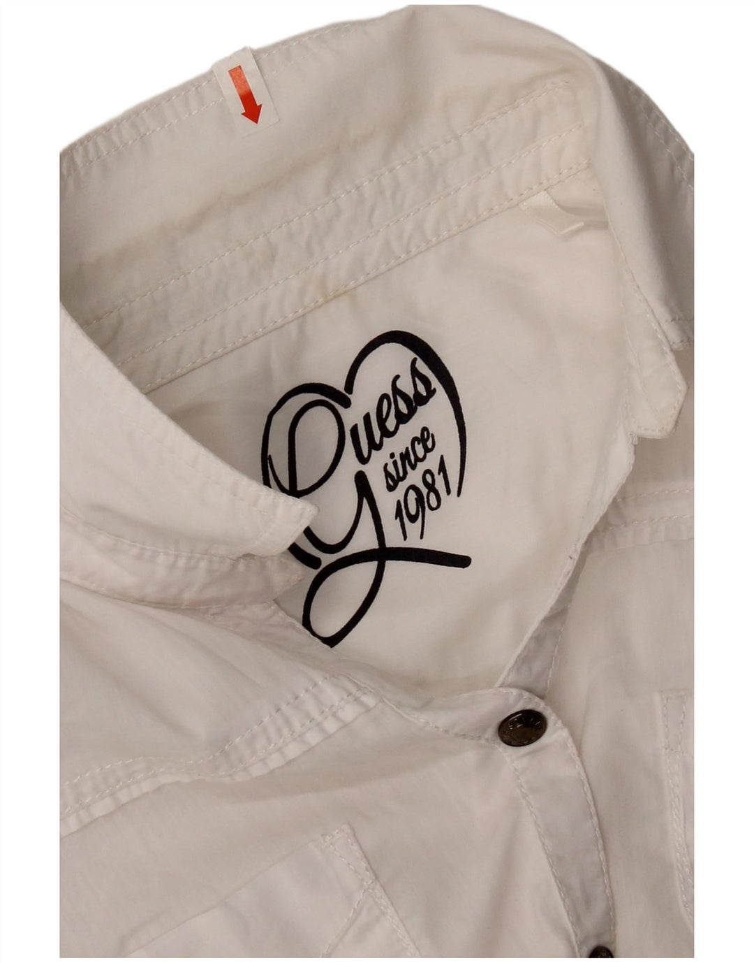 Camisa Guess Menina 11-12 Anos Algodão Branco