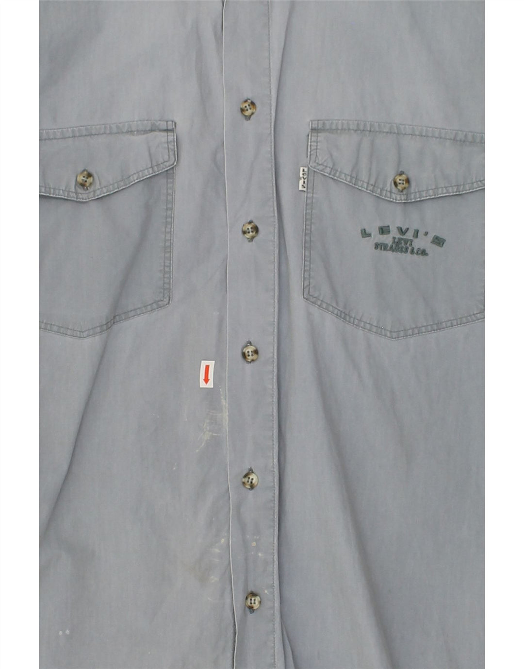 LEVI'S Mens Shirt Large Blue Vintage Levi's and Second-Hand Levi's from Messina Hembry 