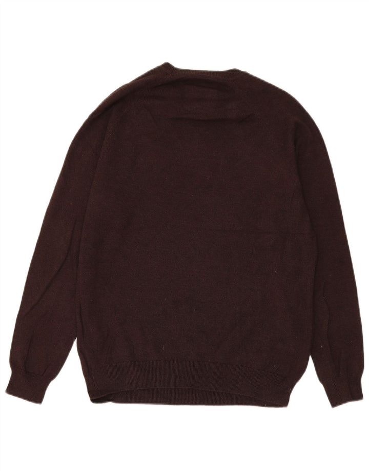Suéter masculino Superdry com gola redonda e algodão manchado marrom pequeno