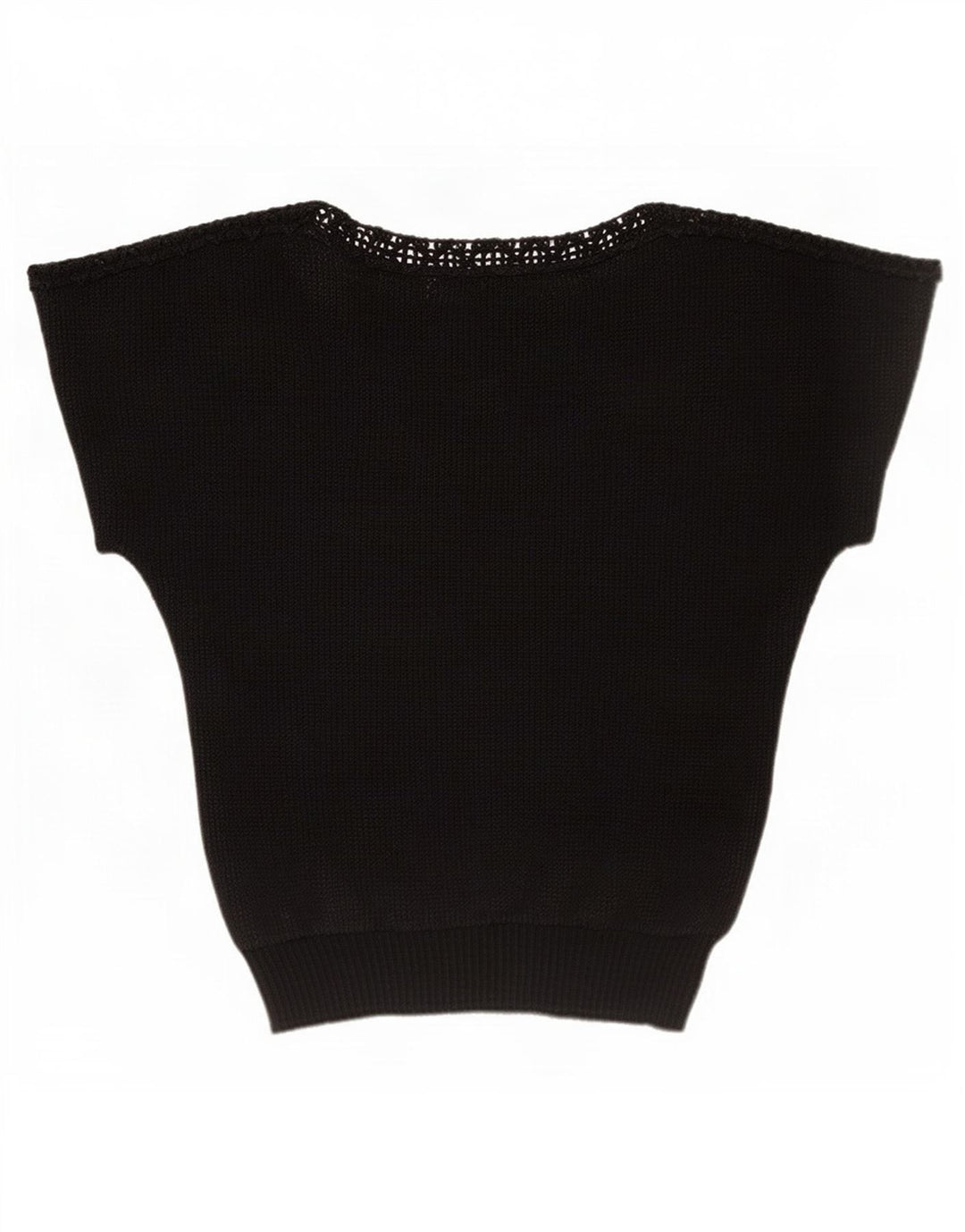 Blusa feminina vintage transparente Batwing Top IT 42 médio preto