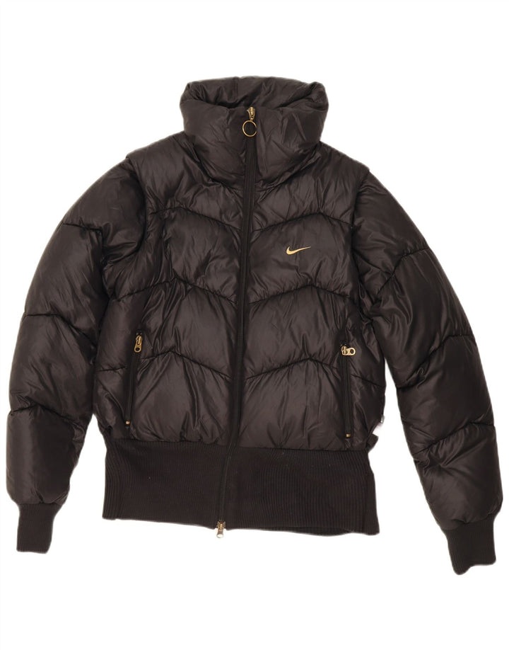 Jaqueta Nike Feminina Loose Fit Acolchoada UK 8/10 Pequena Poliéster Preta