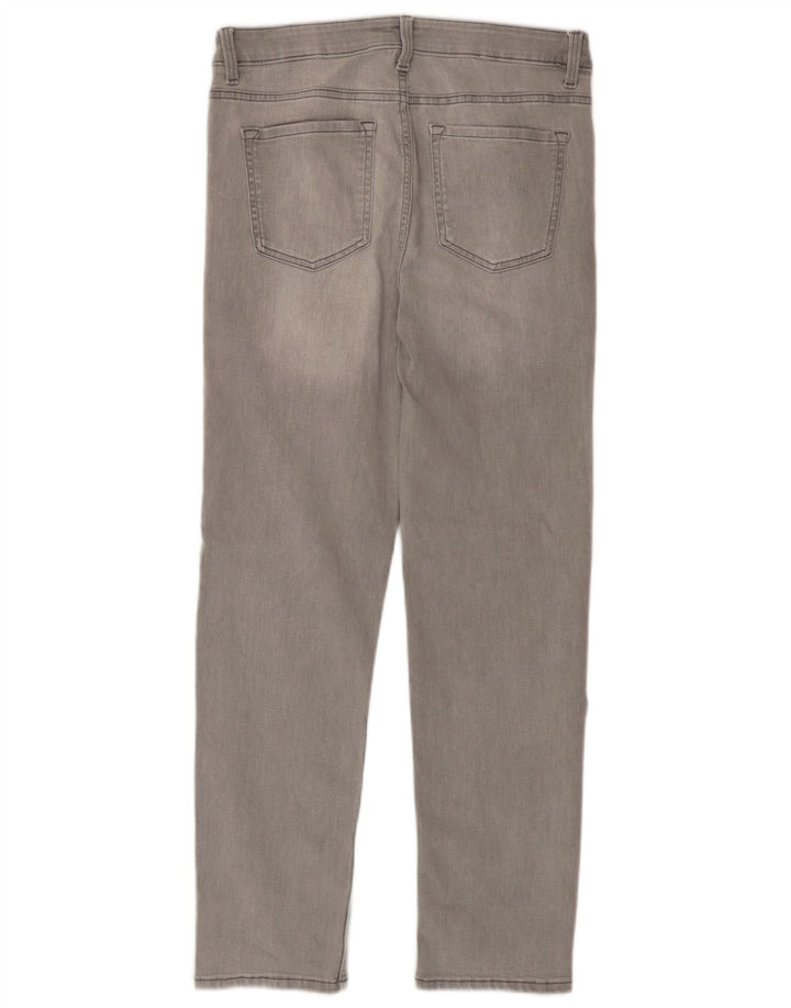 Marks & Spencer Feminino The Sienna Straight Jeans Reino Unido 12 Médio W30 L29 Cinza