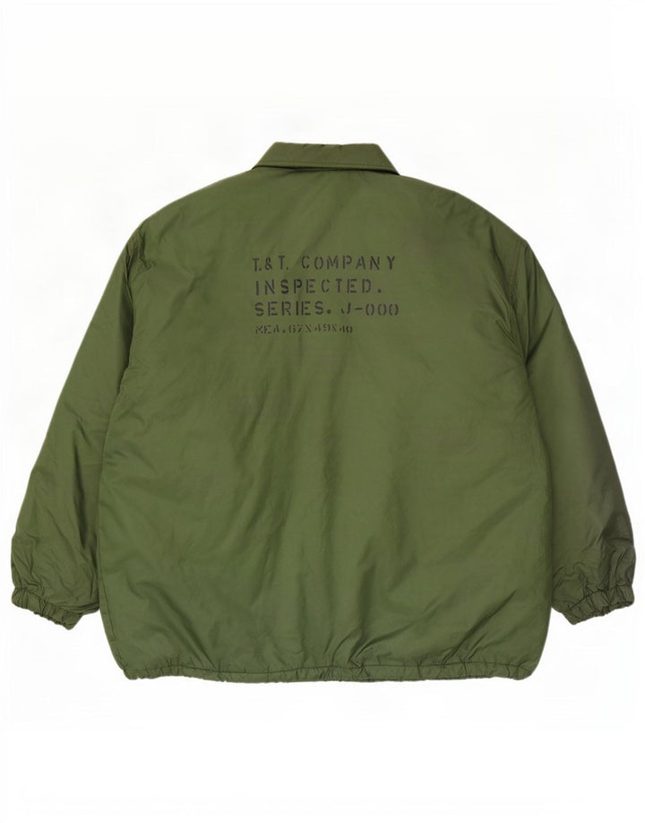 Jaqueta corta-vento masculina Tom Tailor Loose Fit Graphic UK 40 Grande Verde