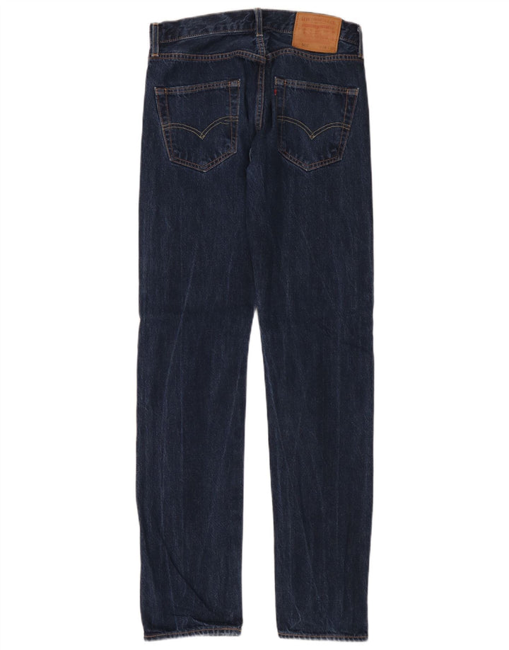 Levi's Masculino 501 Straight Jeans W28 L32 Azul Algodão