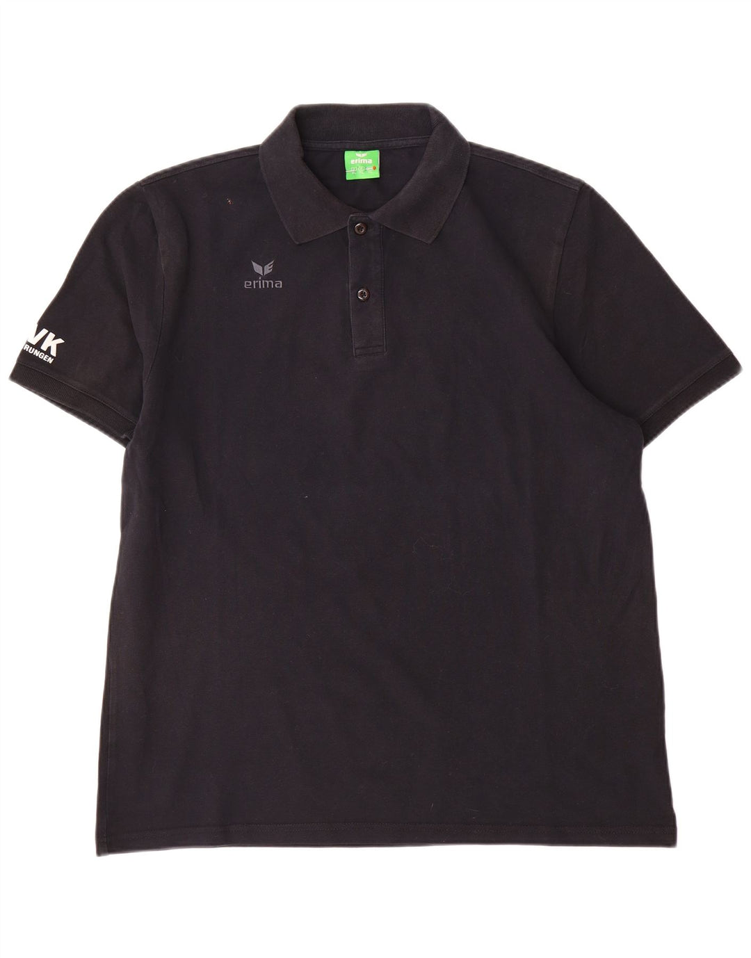 Erima Camisa polo masculina gráfica XL algodão preto