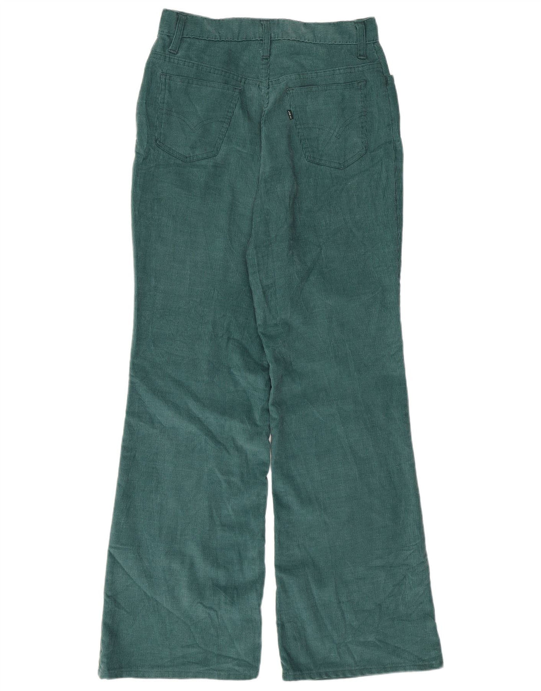 Calça feminina de veludo cotelê Levi's Bootcut W28 L30 verde