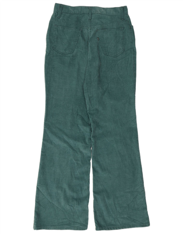 Calça feminina de veludo cotelê Levi's Bootcut W28 L30 verde