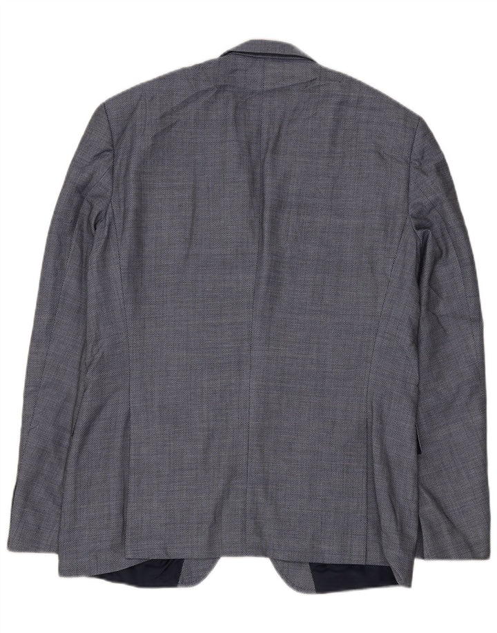Jaqueta Blazer Masculina Hugo Boss com 2 Botões Reino Unido 38 Azul Médio