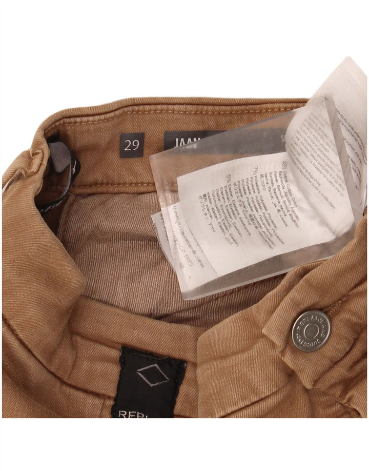 Calça cargo feminina REPLAY Jaan Skinny W29 L34 algodão marrom
