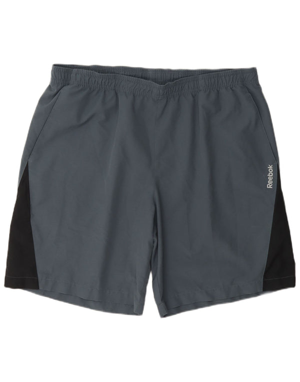 Reebok Mens Speedwick Sport Shorts XL Azul Colorblock Poliéster