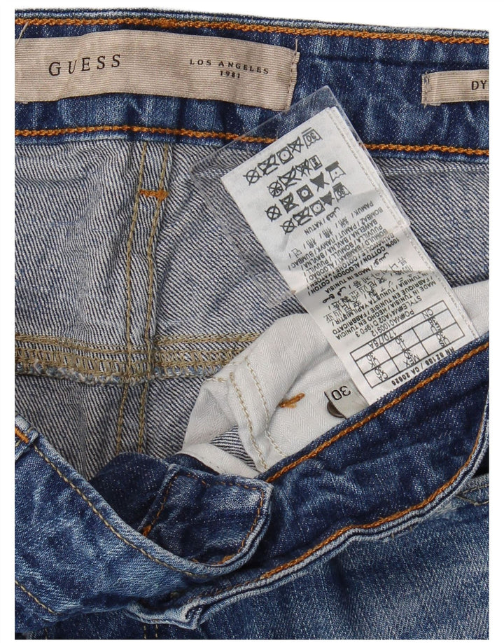 Calça Jeans Slim Feminina GUESS W30 L30 Azul Algodão