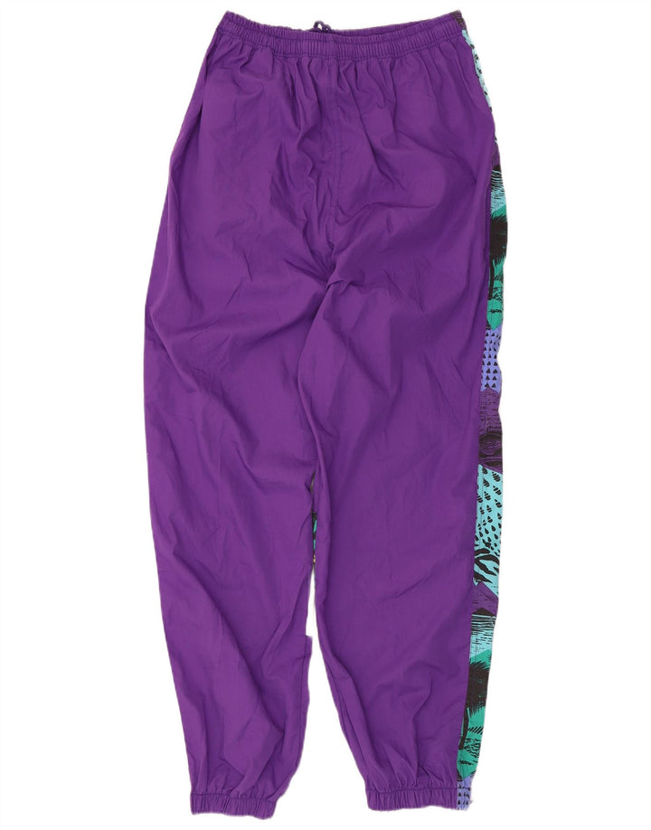 Fato de treino feminino vintage folgado completo Reino Unido 16 patchwork roxo grande