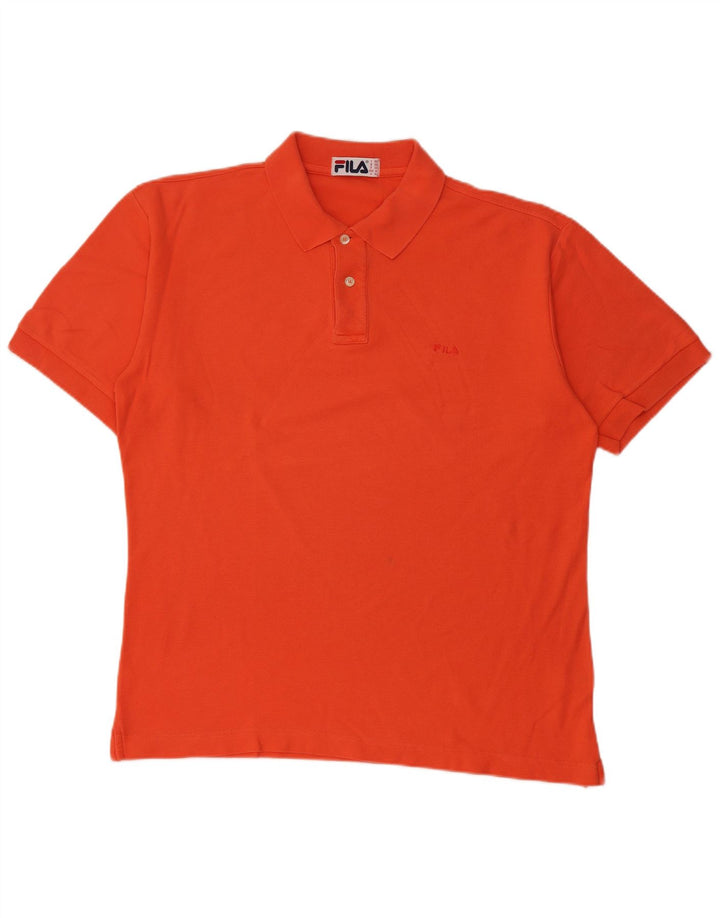 Camisa Polo Masculina Fila IT 50 Médio Laranja