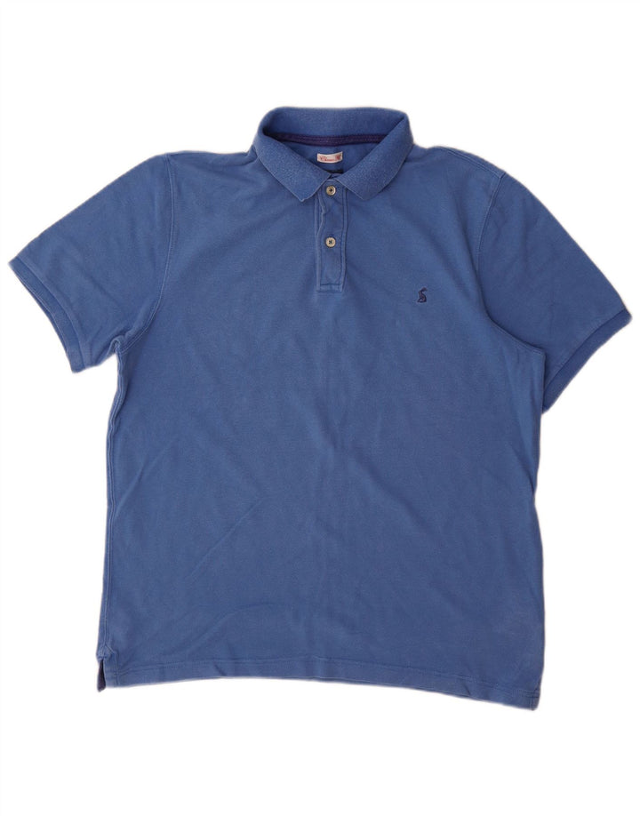 Camisa polo masculina Joules Classic Fit grande algodão azul