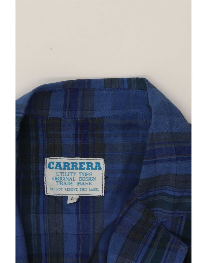Jaqueta blazer masculina Carrera com 2 botões UK 40 grande xadrez azul
