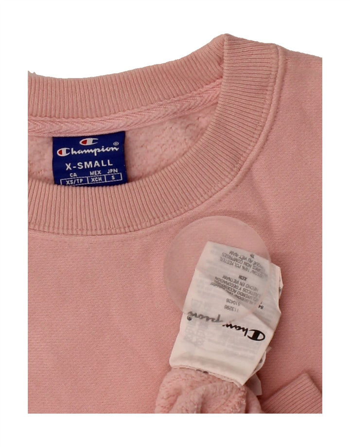 CHAMPION Mens Graphic Sweatshirt Jumper XS Pink Cotton Vintage Champion and Second-Hand Champion from Messina Hembry 