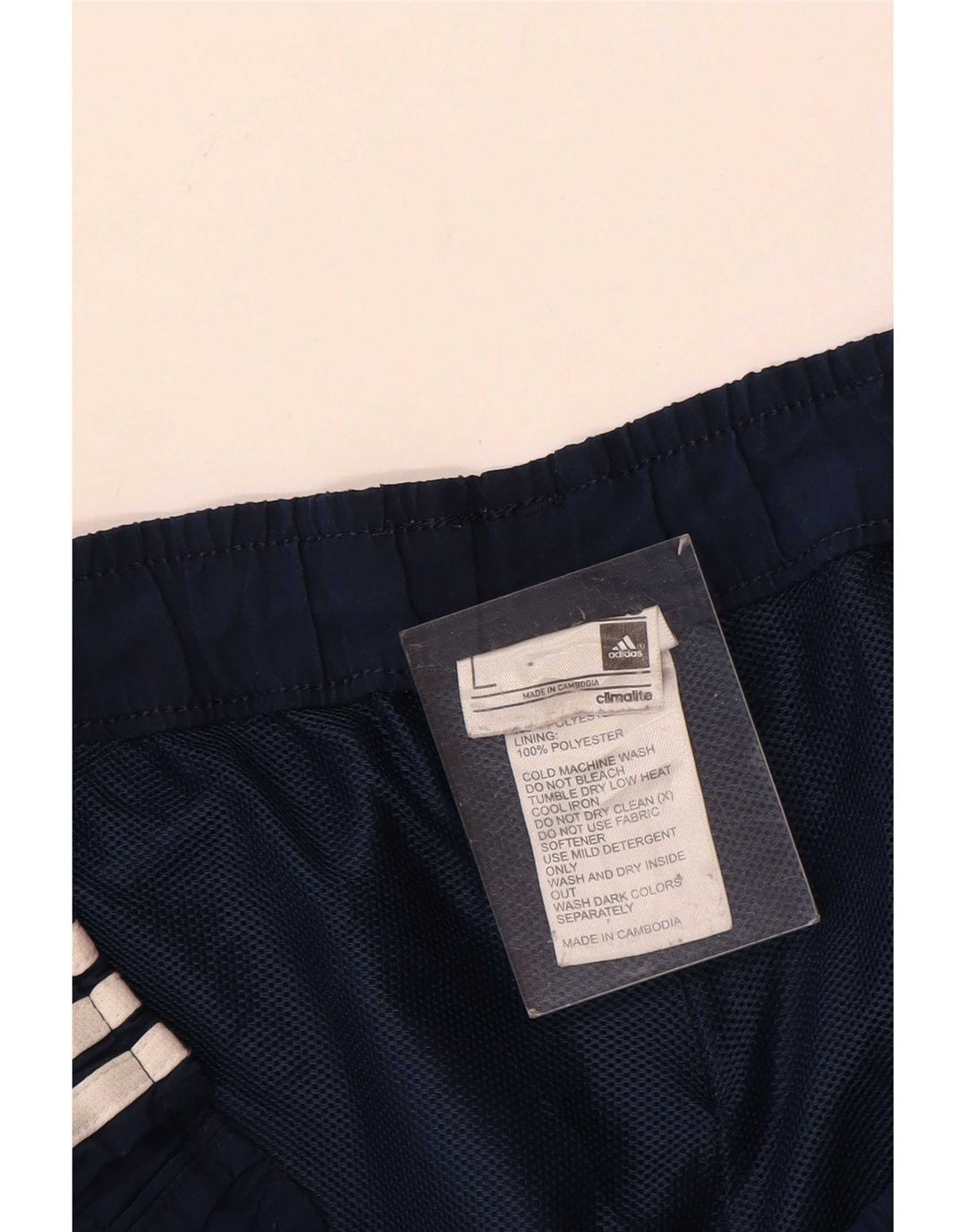 Shorts esportivos masculinos Adidas grandes poliéster azul marinho