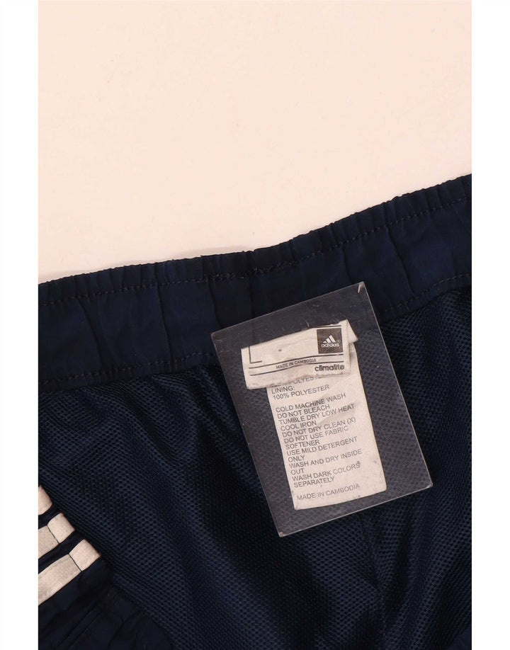 Shorts esportivos masculinos Adidas grandes poliéster azul marinho