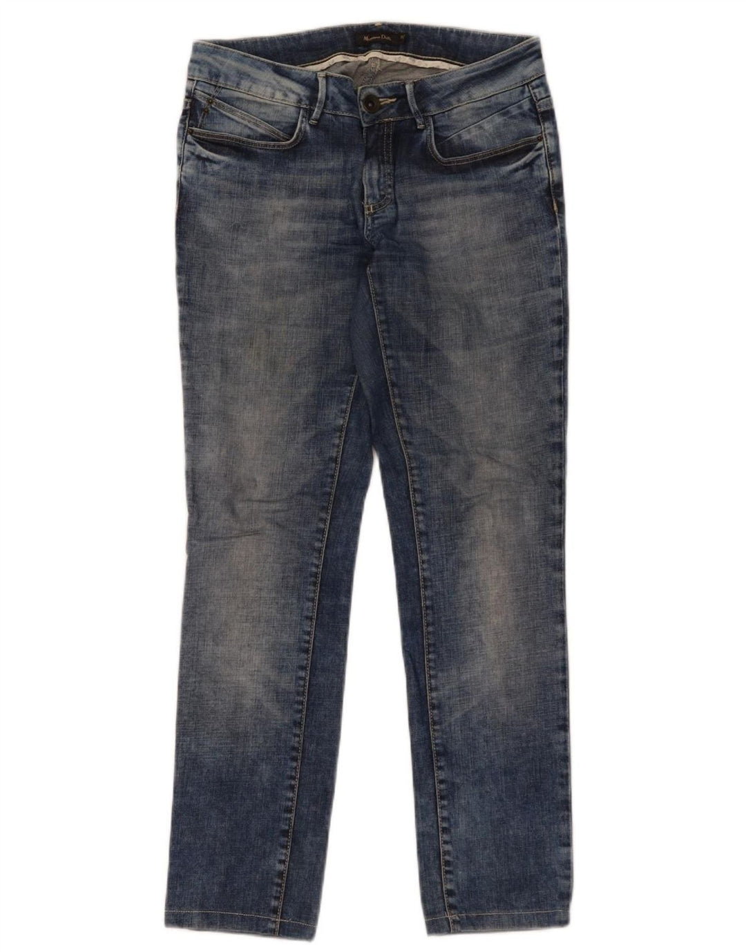 Jeans slim feminino Massimo Dutti W28 L29 azul algodão