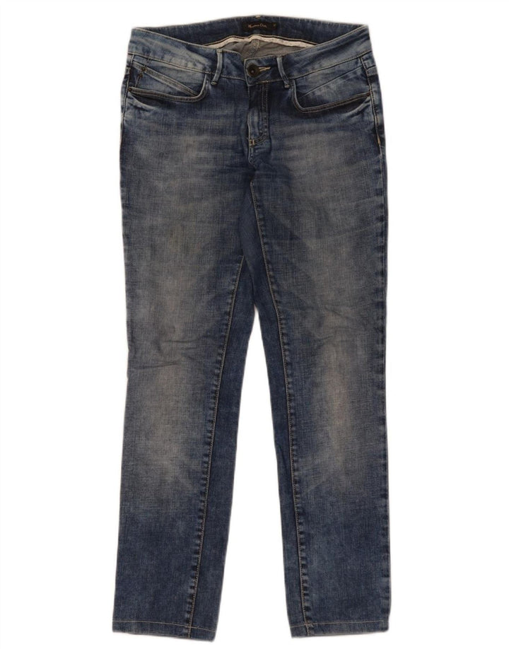 Jeans slim feminino Massimo Dutti W28 L29 azul algodão
