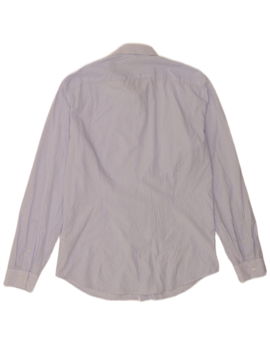 Camisa masculina Benetton grande viscose listrada azul