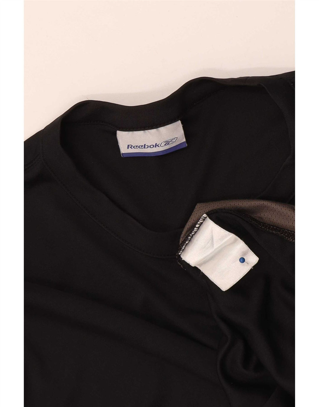 Camiseta masculina Reebok Top médio preto colorblock