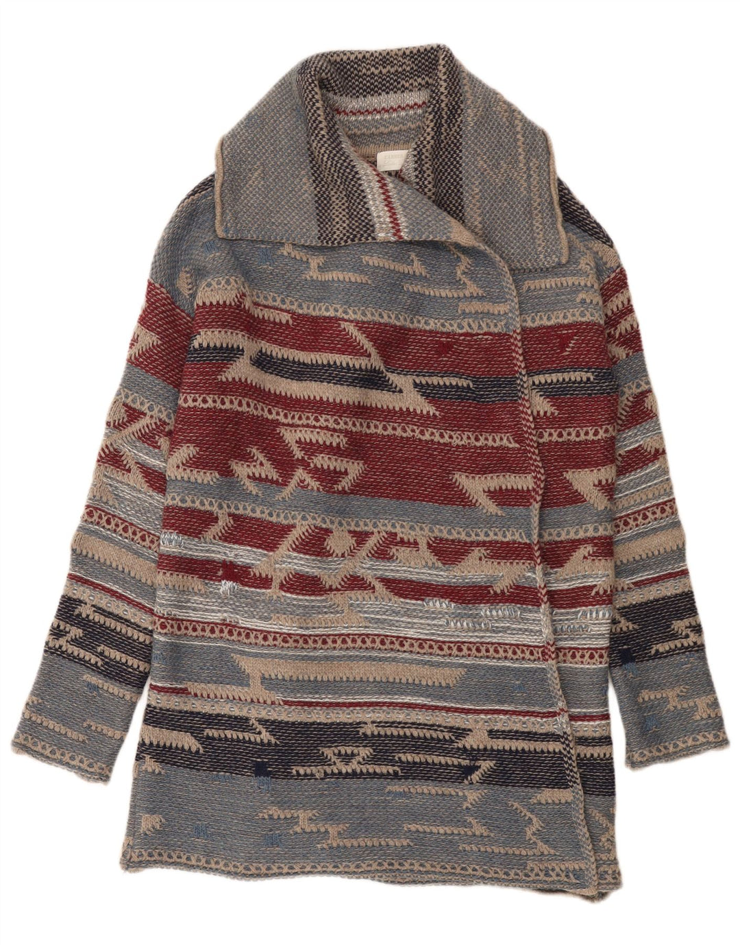 Suéter cardigã feminino Carrera Longline tamanho único asteca multicolorido