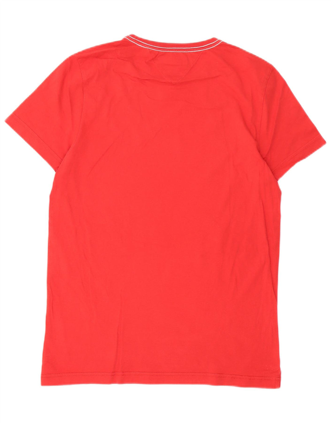 Tommy Hilfiger Camiseta masculina gráfica Top médio algodão vermelho