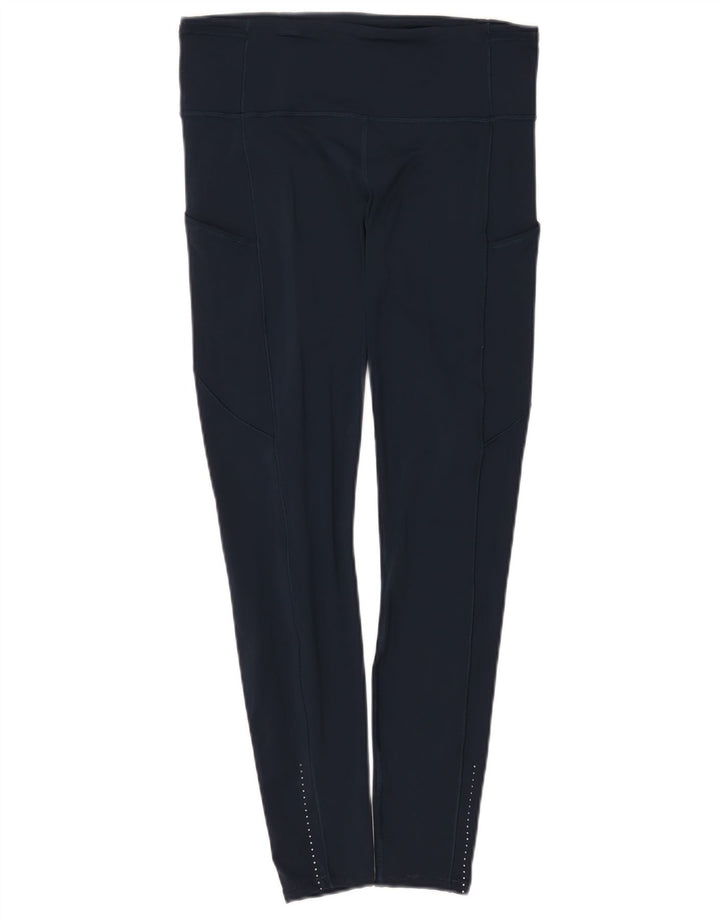Lululemon Leggings femininas de cintura alta US 10 grandes azul marinho