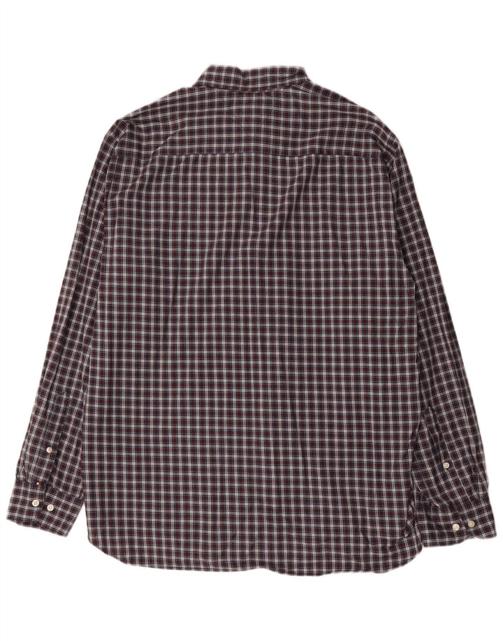 Camisa masculina Tommy Hilfiger Regular Fit XL azul marinho xadrez algodão