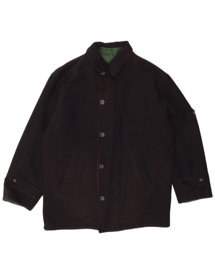 Jaqueta reversível masculina Ivy Oxford UK 40 grande lã azul marinho