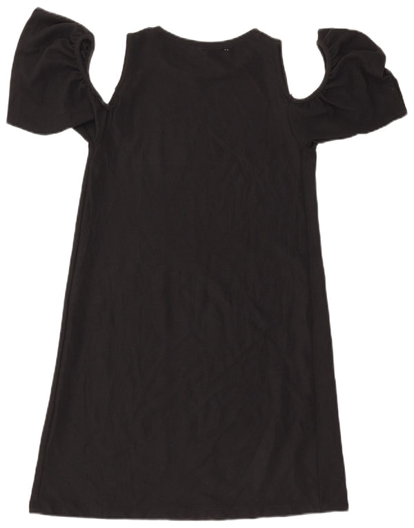 ZARA Vestido feminino Trafaluc com ombros de fora UK 8 pequeno preto