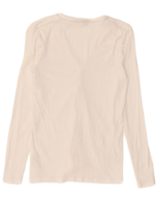Cardigan feminino Massimo Dutti UK 8 pequeno algodão branco