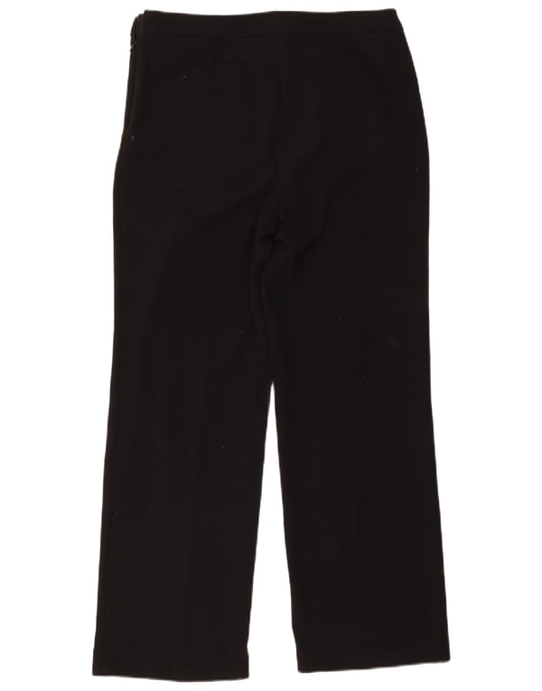 Calça casual feminina de perna larga Marks & Spencer Reino Unido 14 grande W32 L30 preta
