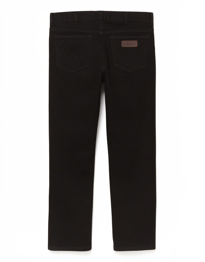 Wrangler feminino Texas Straight Jeans W36 L30 algodão preto
