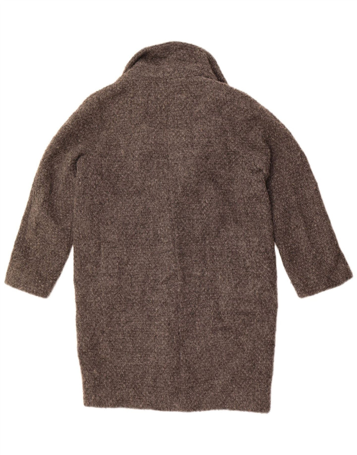 Sobretudo oversized feminino Massimo Dutti Reino Unido 10 lã cinza pequena