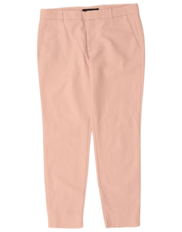 Zara Calça Chino Feminina Slim EU 40 Médio W30 L28 Algodão Rosa