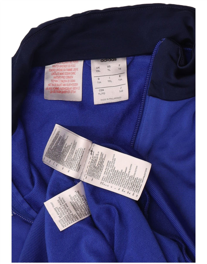 Jaqueta Adidas Meninos Treino Top 13-14 Anos XL Azul Colorblock Poliéster