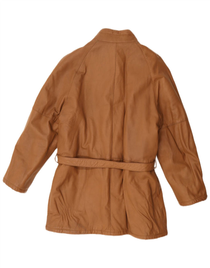 Jaqueta de couro masculina vintage IT 50 grande couro marrom