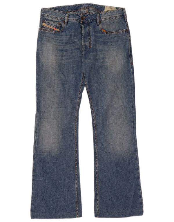Diesel Mens Zathan Bootcut Jeans W31 L30 Azul Algodão