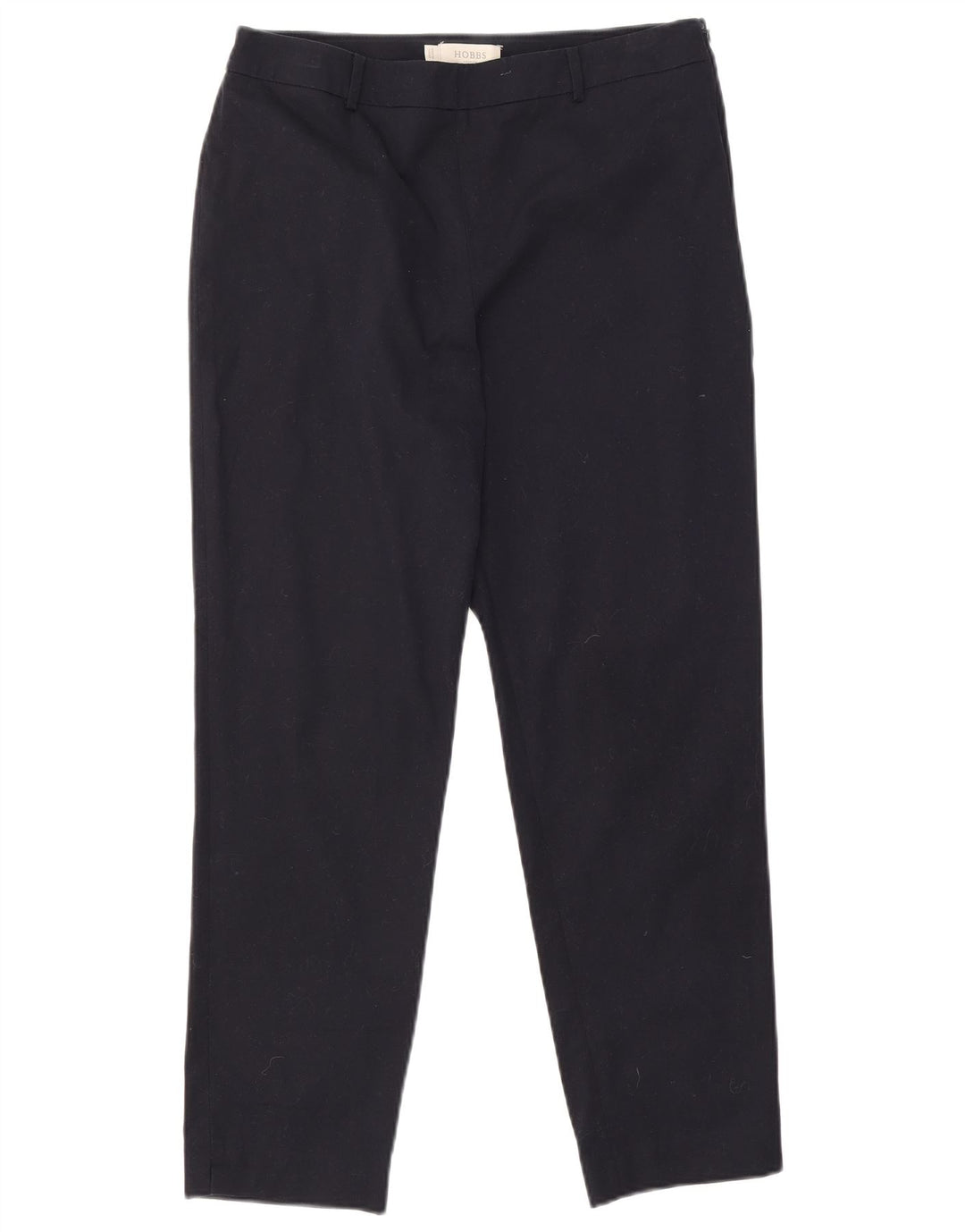 Calças cortadas femininas Hobbs UK 12 médio W30 L25 azul marinho