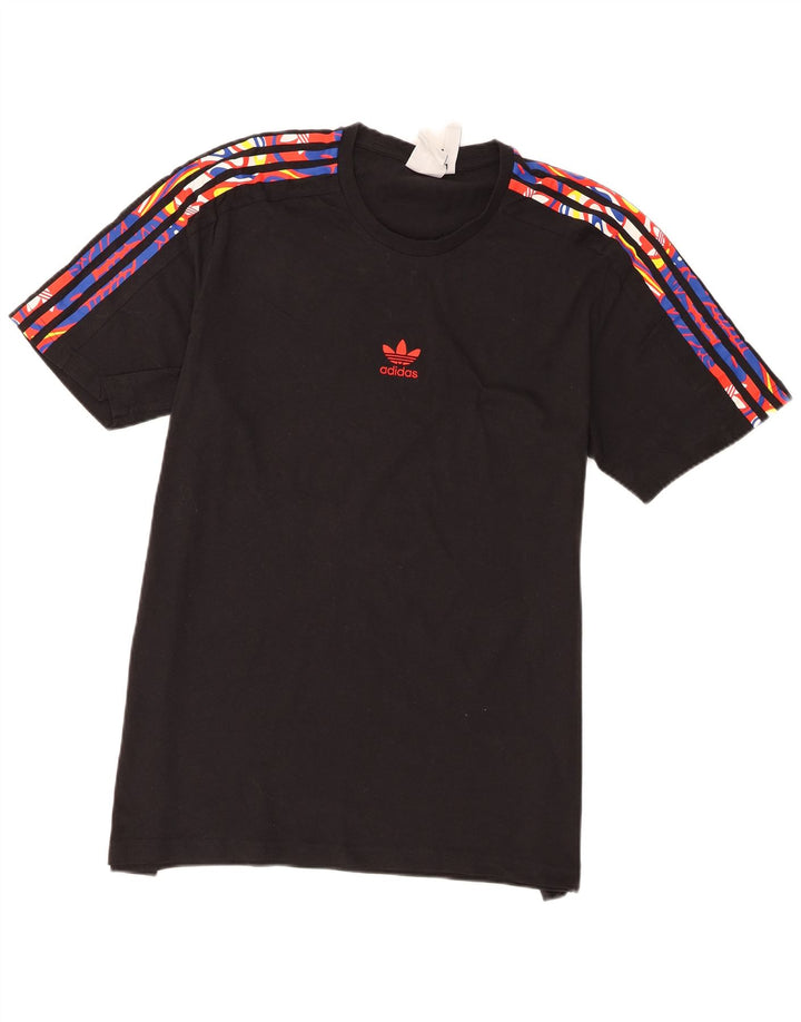 Adidas Mens Camiseta Top Grande Algodão Preto