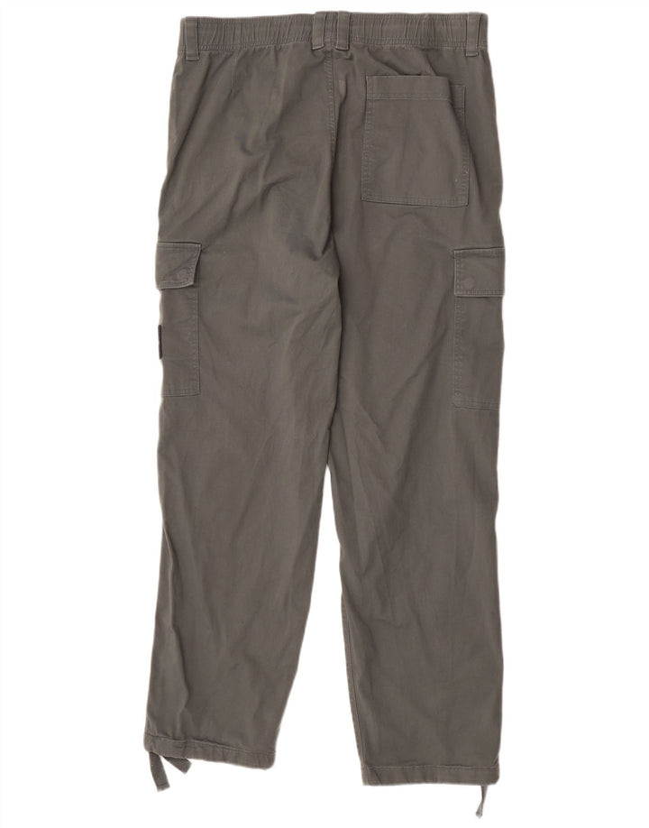 Calça cargo masculina Calvin Klein Pegged W34 L32 algodão cinza